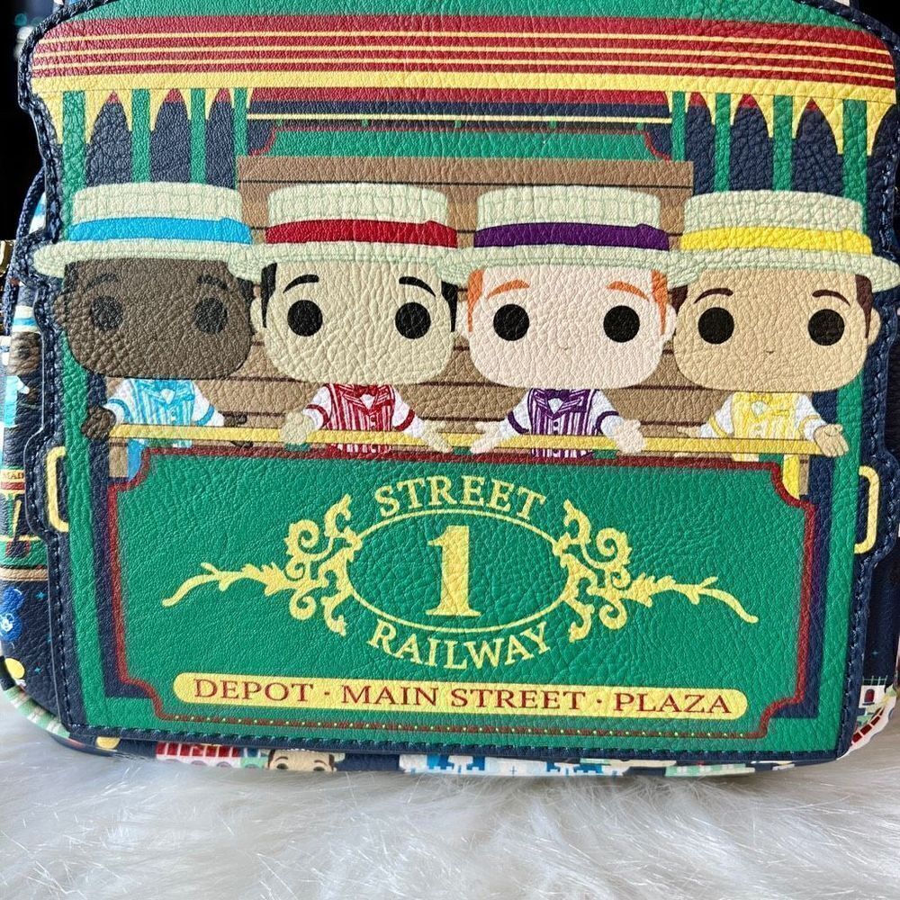 Dapper Dans Loungefly Mini Backpack Main Street NWT AOP 1 of 3 Disney NWT - Picture 6 of 8